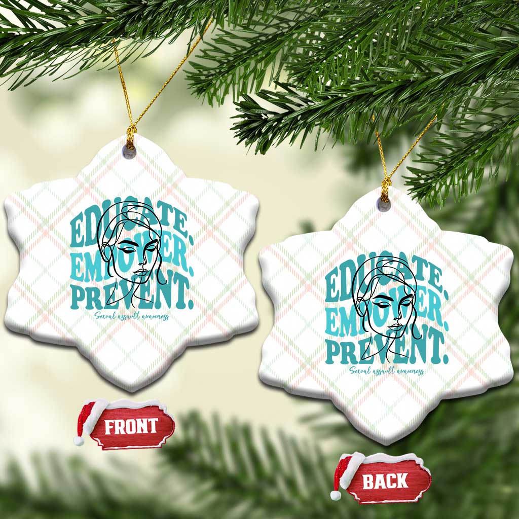 Sexual Assault Awareness Prevention Ceramic Ornament Educate Empower Prevent Women's Right TS14 Print Your Wear