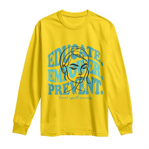 Sexual Assault Awareness Prevention Long Sleeve Shirt Educate Empower Prevent Women's Right TS14 Daisy Print Your Wear
