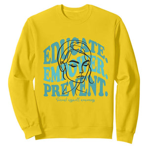 Sexual Assault Awareness Prevention Sweatshirt Educate Empower Prevent Women's Right TS14 Daisy Print Your Wear