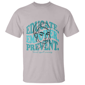 Sexual Assault Awareness Prevention T Shirt Educate Empower Prevent Women's Right TS14 Ice Gray Print Your Wear