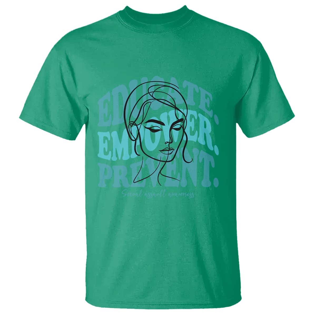 Sexual Assault Awareness Prevention T Shirt Educate Empower Prevent Women's Right TS14 Irish Green Print Your Wear