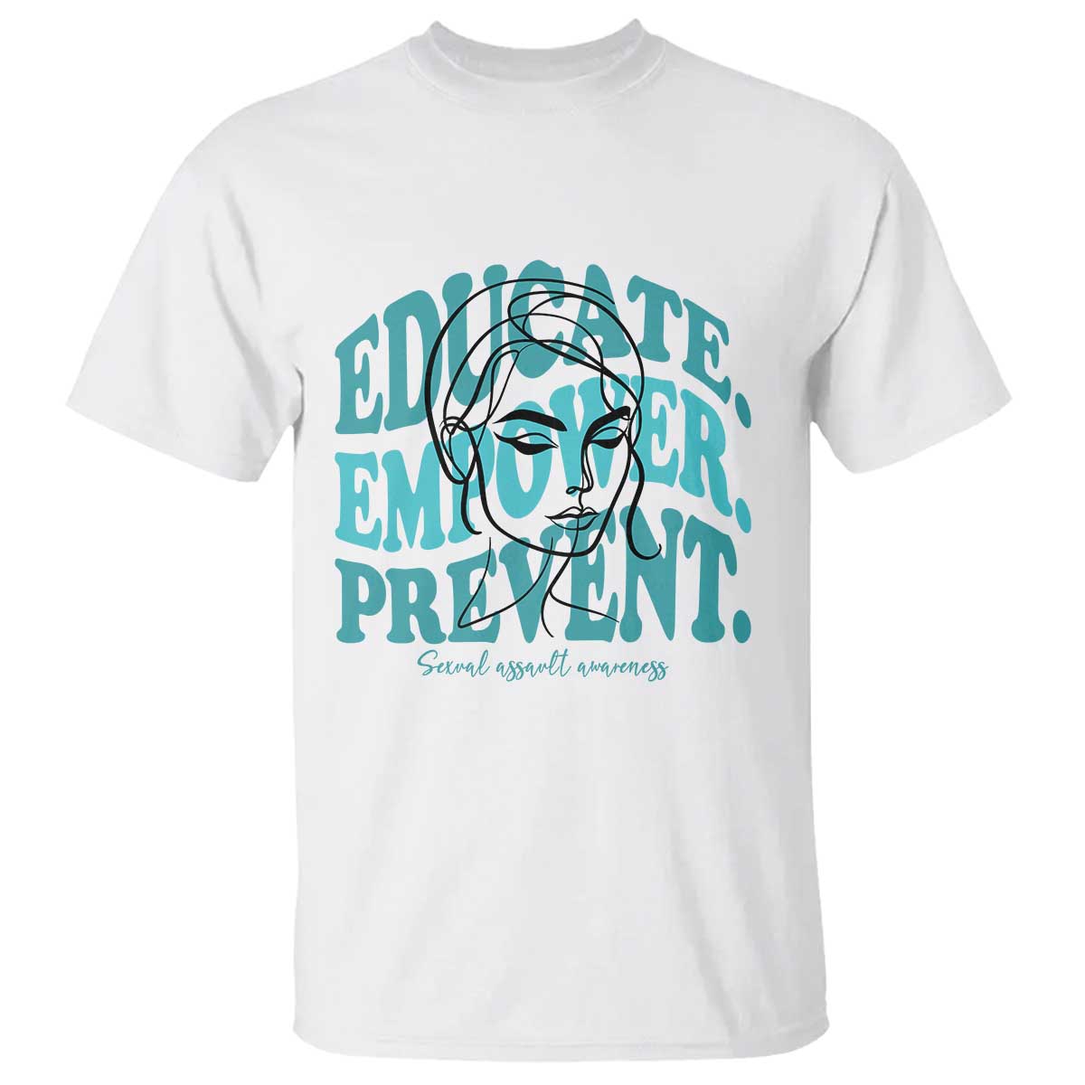 Sexual Assault Awareness Prevention T Shirt Educate Empower Prevent Women's Right TS14 White Print Your Wear
