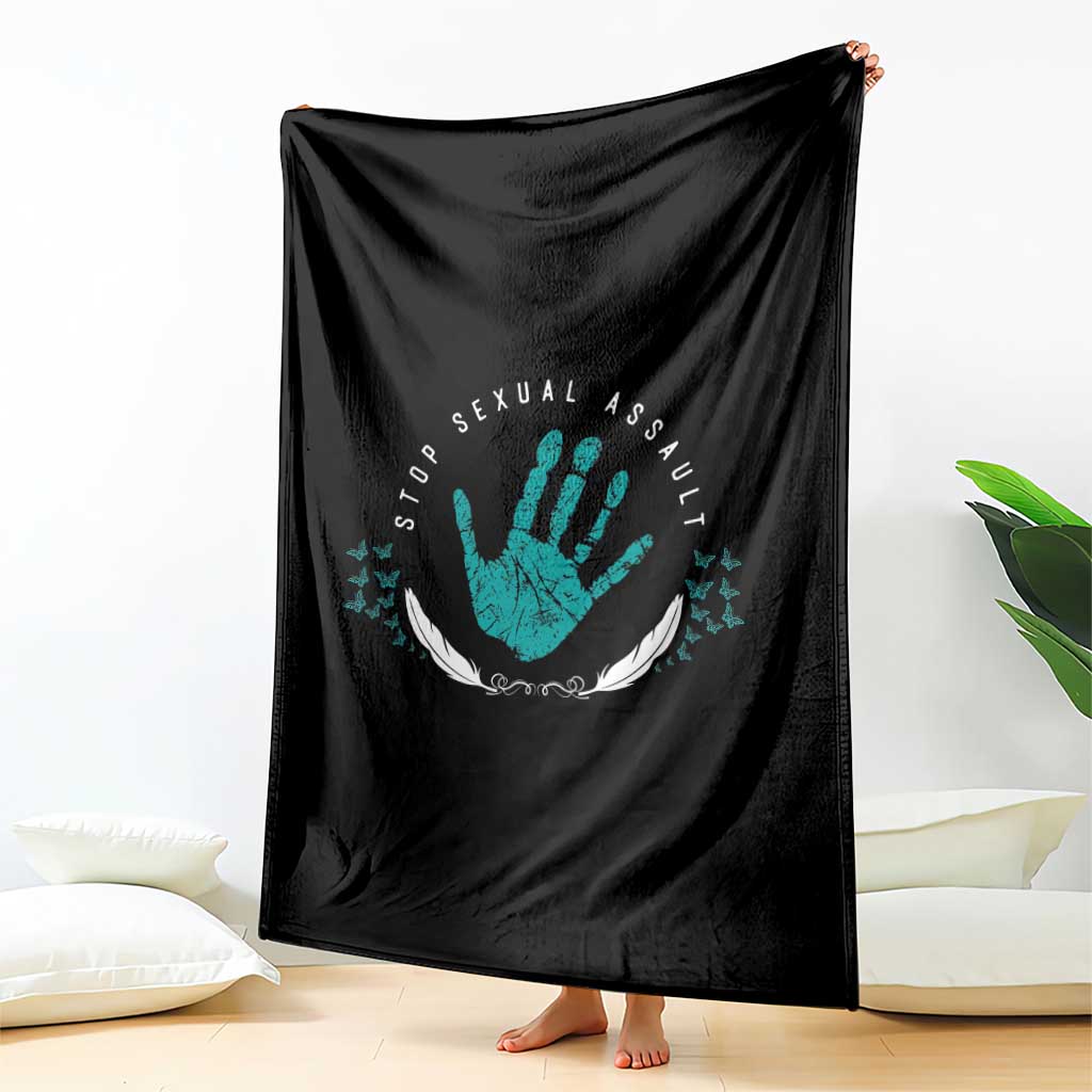 Stop Sexual Assault Awareness Survivor Throw Blanket TS14 Print Your Wear