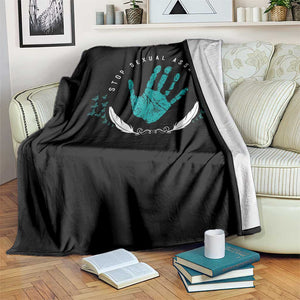 Stop Sexual Assault Awareness Survivor Throw Blanket TS14 Print Your Wear