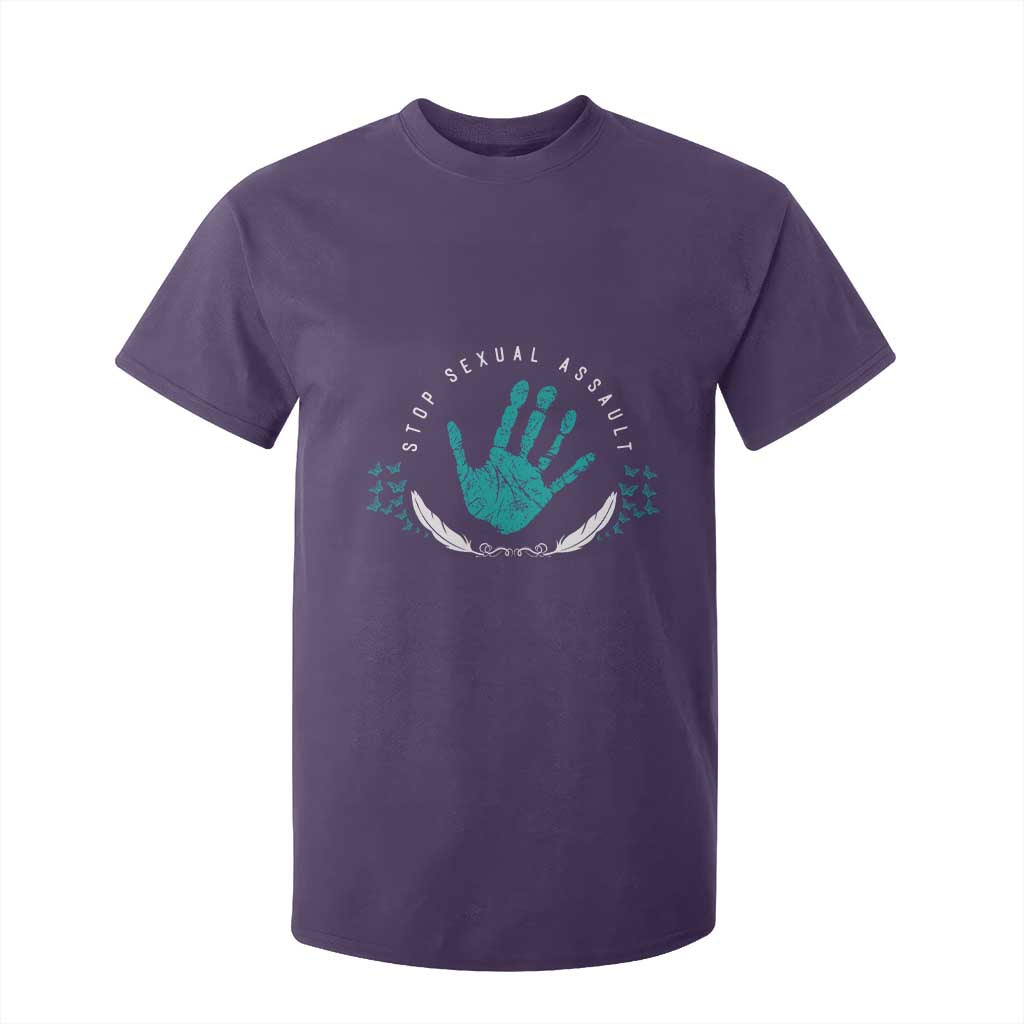 Stop Sexual Assault Awareness Survivor T Shirt For Kid TS14 Purple Print Your Wear