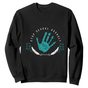 Stop Sexual Assault Awareness Survivor Sweatshirt TS14 Black Print Your Wear