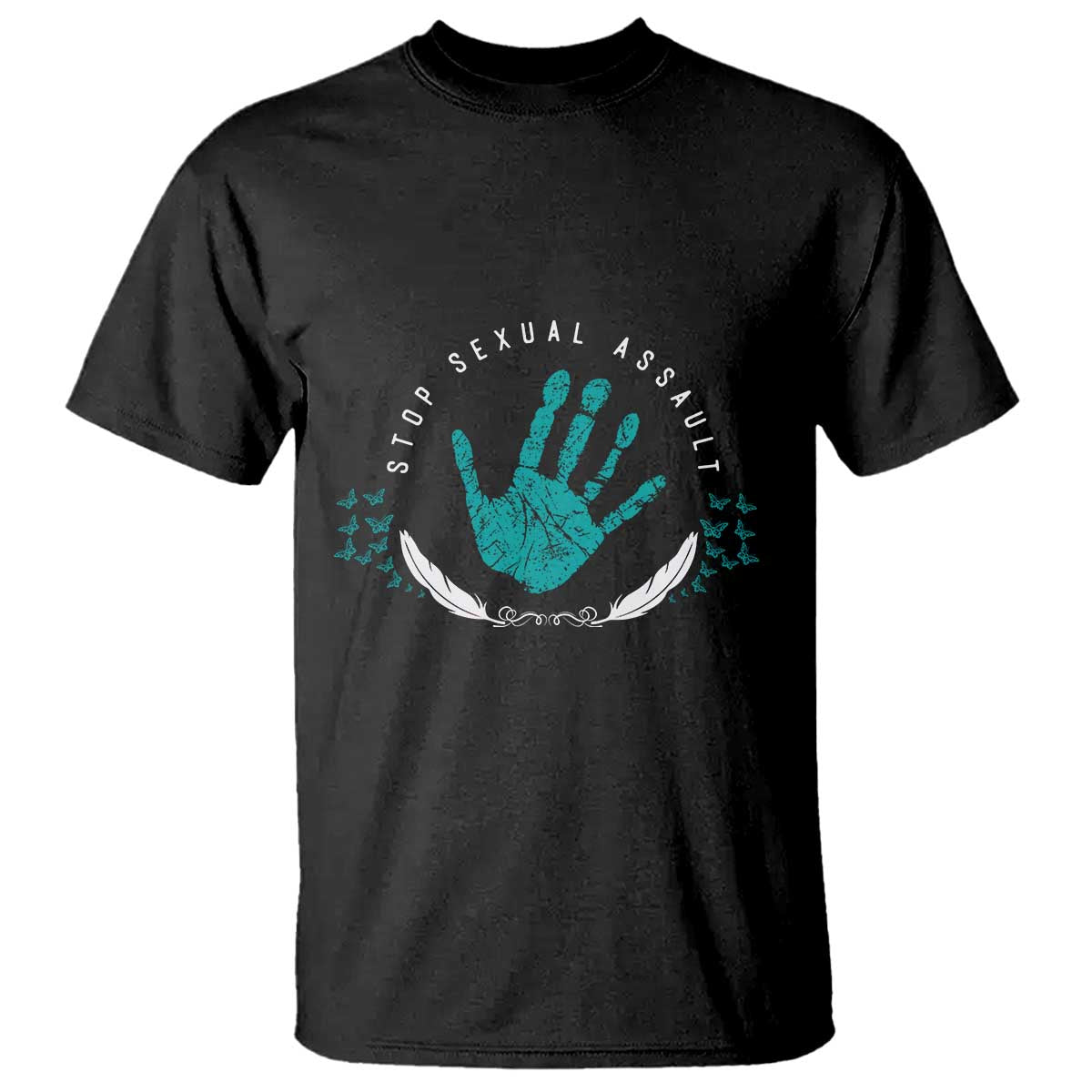 Stop Sexual Assault Awareness Survivor T Shirt TS14 Black Print Your Wear