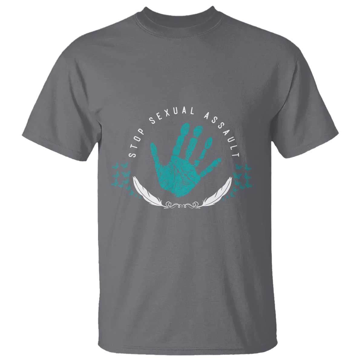Stop Sexual Assault Awareness Survivor T Shirt TS14 Charcoal Print Your Wear