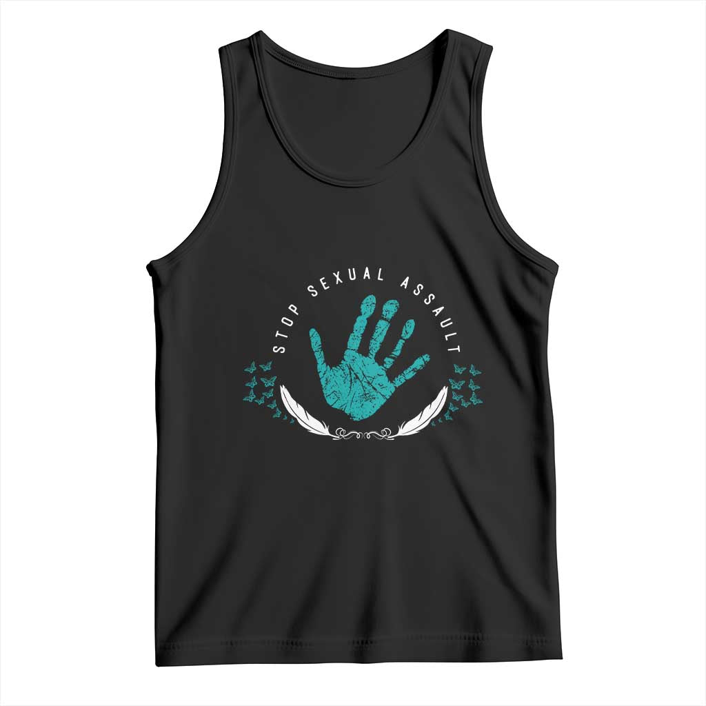 Stop Sexual Assault Awareness Survivor Tank Top TS14 Black Print Your Wear