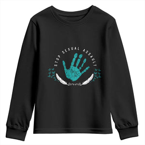 Stop Sexual Assault Awareness Survivor Youth Sweatshirt TS14 Black Print Your Wear