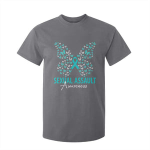 Sexual Assault Awareness Butterfly Ribbon T Shirt For Kid TS14 Charcoal Print Your Wear