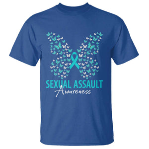 Sexual Assault Awareness Butterfly Ribbon T Shirt TS14 Royal Blue Print Your Wear