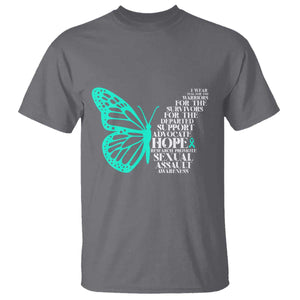 I Wear Teal For Sexual Assault Awareness T Shirt TS14 Charcoal Print Your Wear
