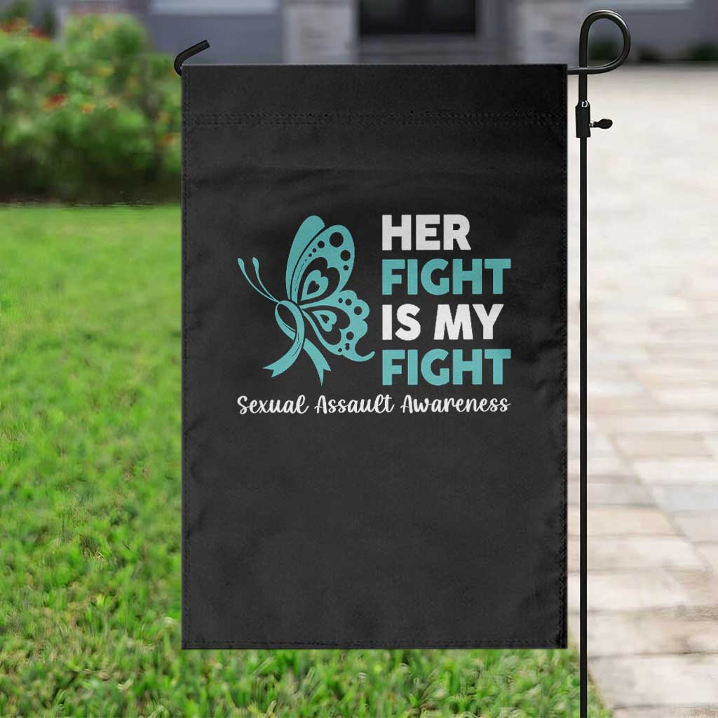 Sexual Assault Awareness Garden Flag Her Fight is My Fight TS14 Print Your Wear