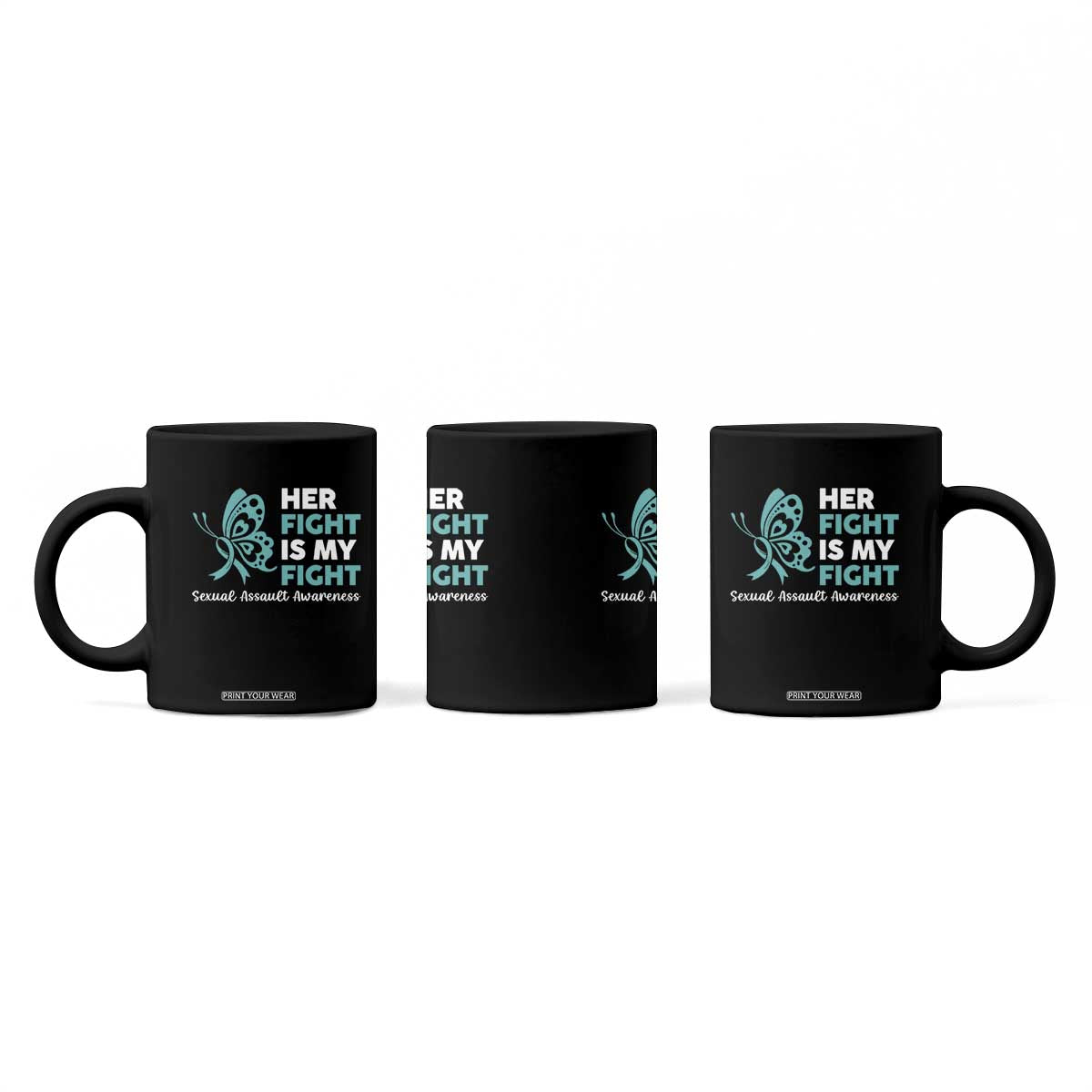 Sexual Assault Awareness Coffee Mug Her Fight is My Fight TS14 Print Your Wear