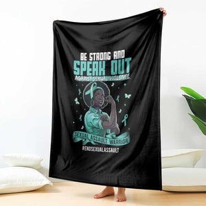 Sexual Assault Awareness Throw Blanket Support African Women Stop Sexual Abuse Awareness TS14 Print Your Wear