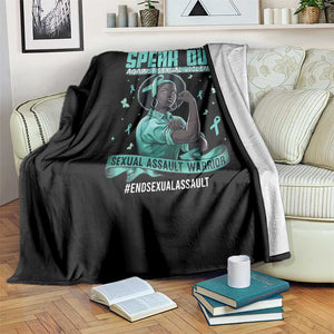 Sexual Assault Awareness Throw Blanket Support African Women Stop Sexual Abuse Awareness TS14 Print Your Wear