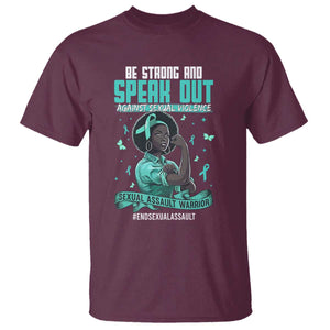 Sexual Assault Awareness T Shirt Support African Women Stop Sexual Abuse Awareness TS14 Maroon Print Your Wear