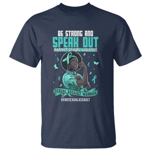 Sexual Assault Awareness T Shirt Support African Women Stop Sexual Abuse Awareness TS14 Navy Print Your Wear