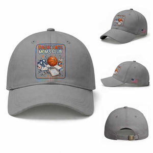 Basketball Moms Club Baseball Cap Funny Mother’s Day Gift TS14 Baseball Cap Universal Fit Sport Gray Print Your Wear