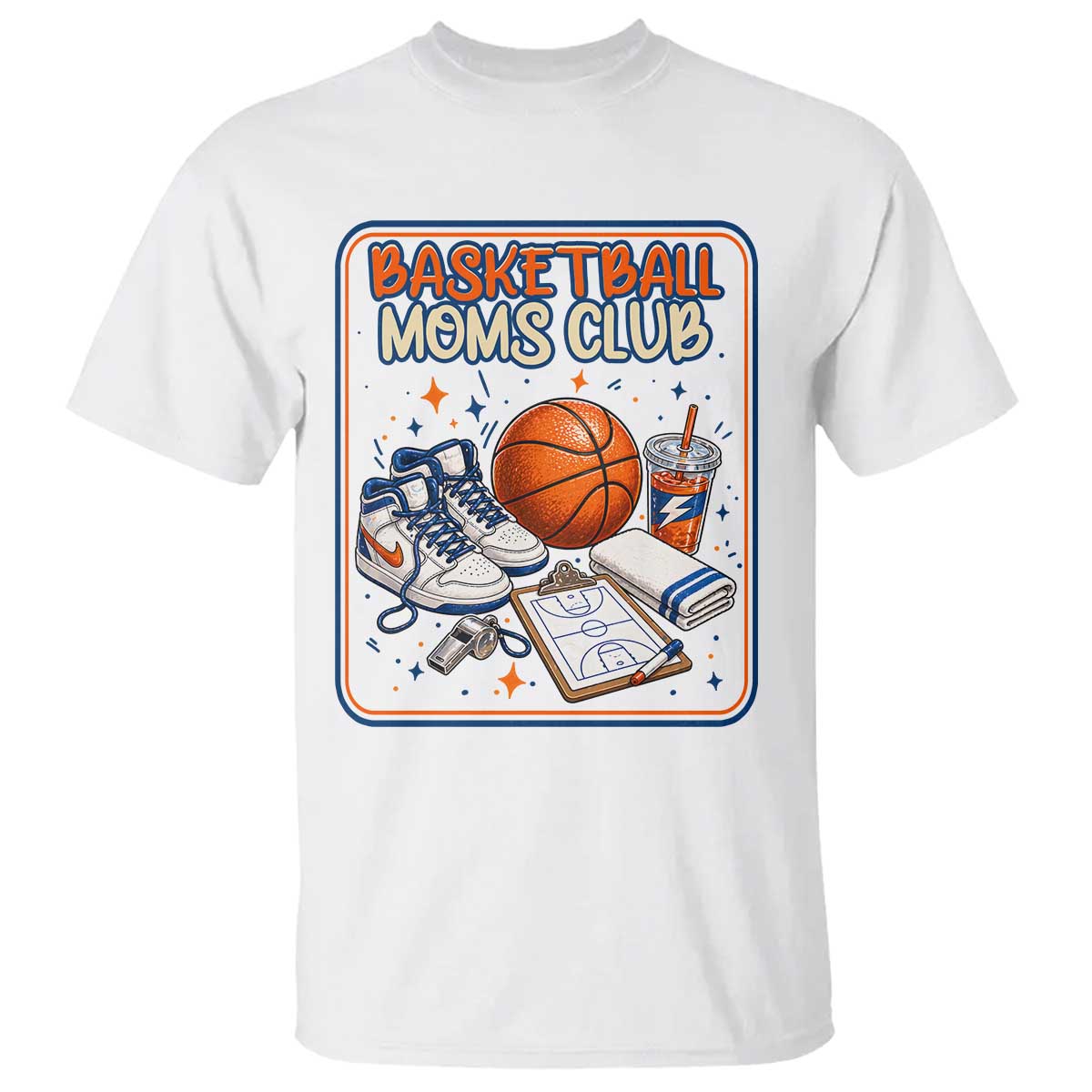 Basketball Moms Club T Shirt Funny Mother’s Day Gift TS14 White Print Your Wear