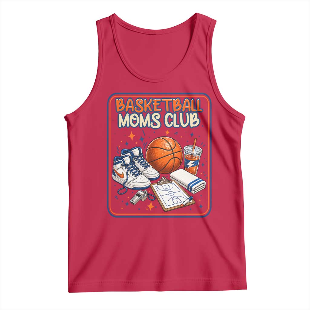 Basketball Moms Club Tank Top Funny Mother’s Day Gift TS14 Red Print Your Wear