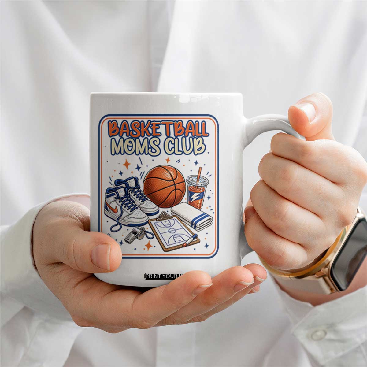 Basketball Moms Club Coffee Mug Funny Mother’s Day Gift TS14 Print Your Wear