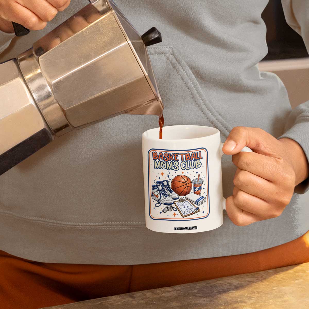 Basketball Moms Club Coffee Mug Funny Mother’s Day Gift TS14 Print Your Wear