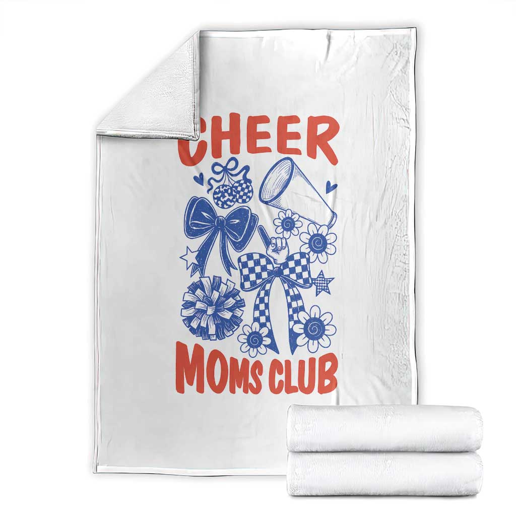 Cheer Moms Club Throw Blanket Funny Cheerleading Mom Mother’s Day Gift TS14 White Print Your Wear