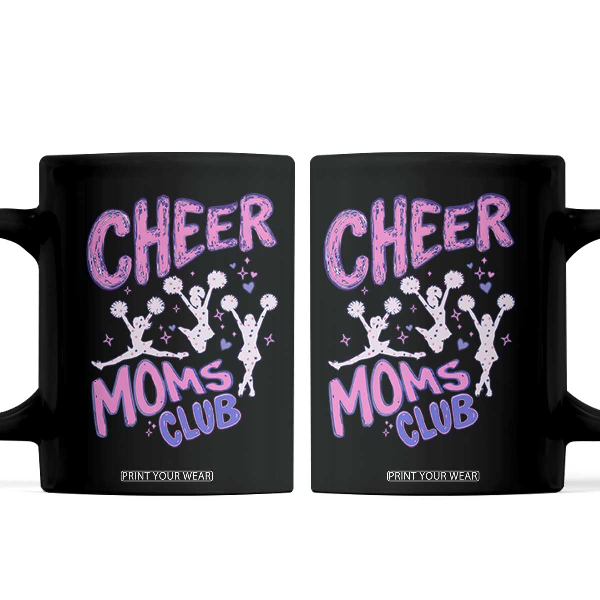 Cheer Moms Club Coffee Mug Cheerleader Mom Mother’s Day Gift TS14 Black Print Your Wear