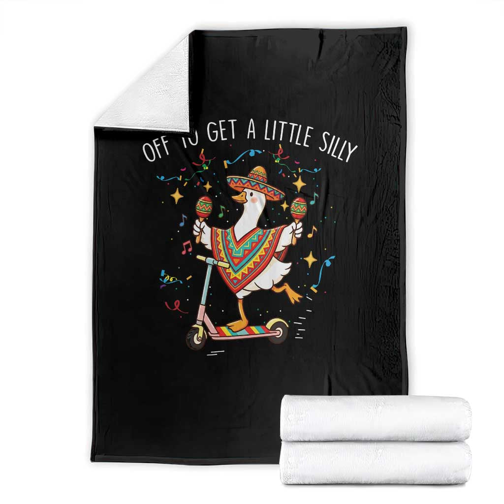 Silly Goose Cinco De Mayo Throw Blanket Off To Get A Little Silly TS14 Black Print Your Wear