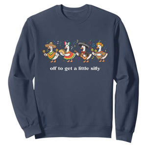 Funny Silly Goose Cinco De Mayo Sweatshirt Off To Get A Little Silly TS14 Navy Print Your Wear