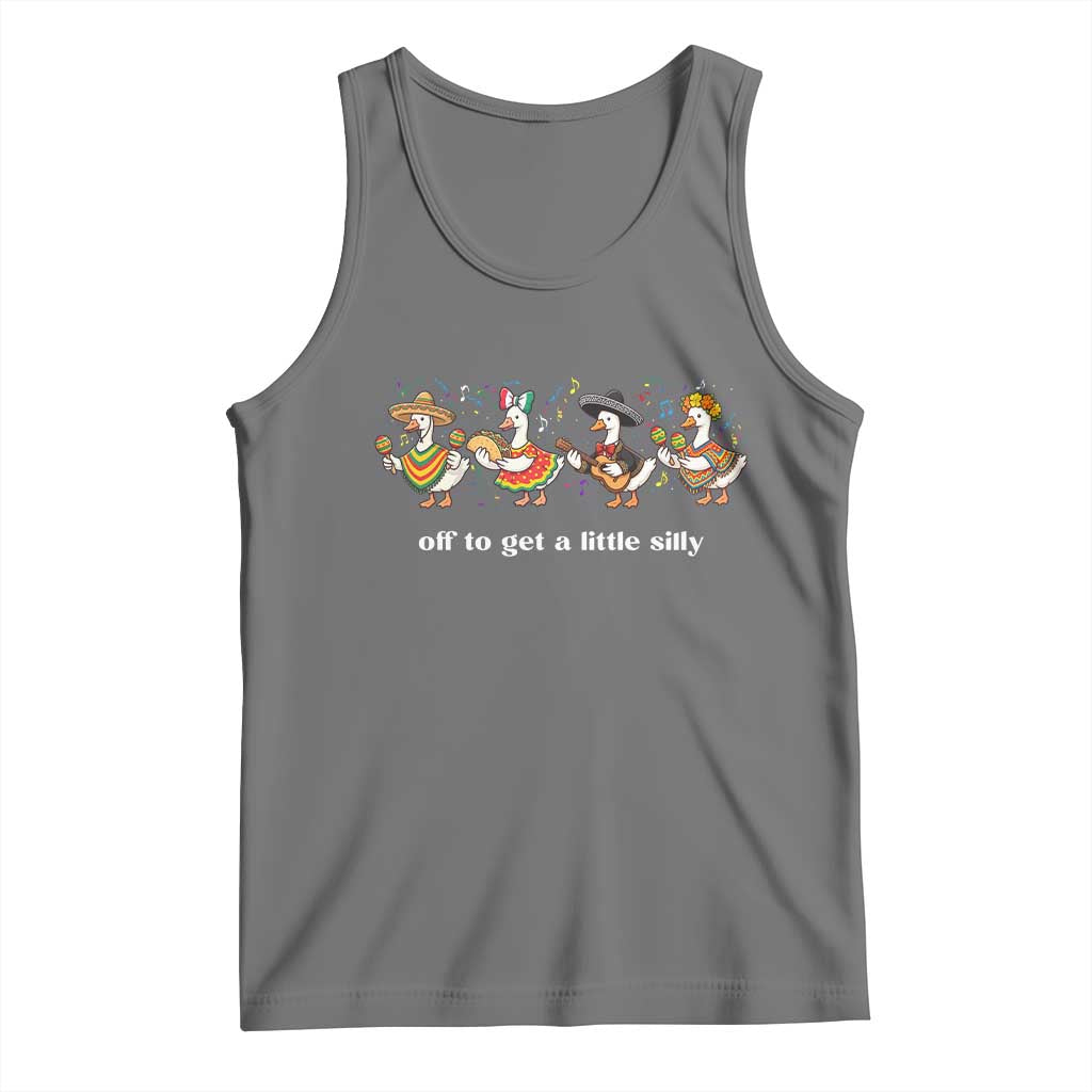 Funny Silly Goose Cinco De Mayo Tank Top Off To Get A Little Silly TS14 Black Heather Print Your Wear