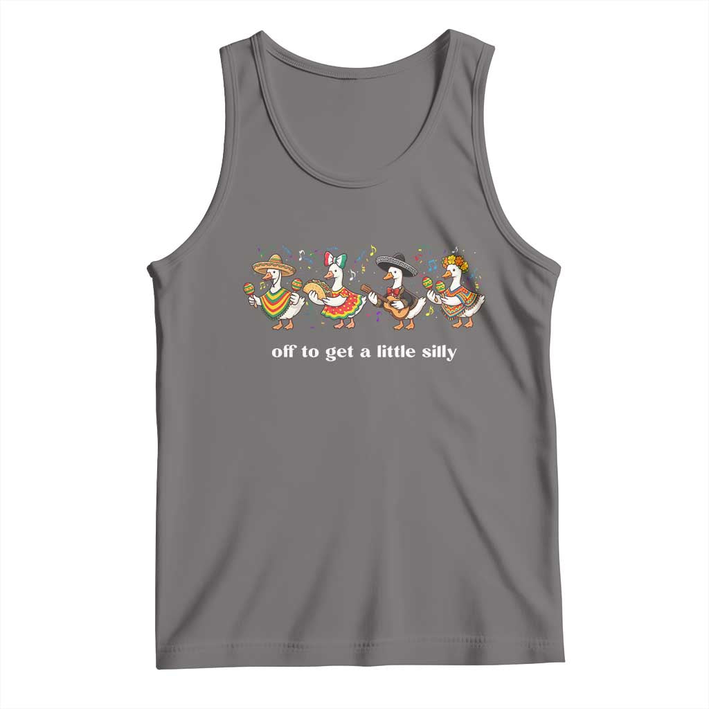 Funny Silly Goose Cinco De Mayo Tank Top Off To Get A Little Silly TS14 Deep Heather Print Your Wear