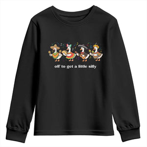 Funny Silly Goose Cinco De Mayo Youth Sweatshirt Off To Get A Little Silly TS14 Black Print Your Wear