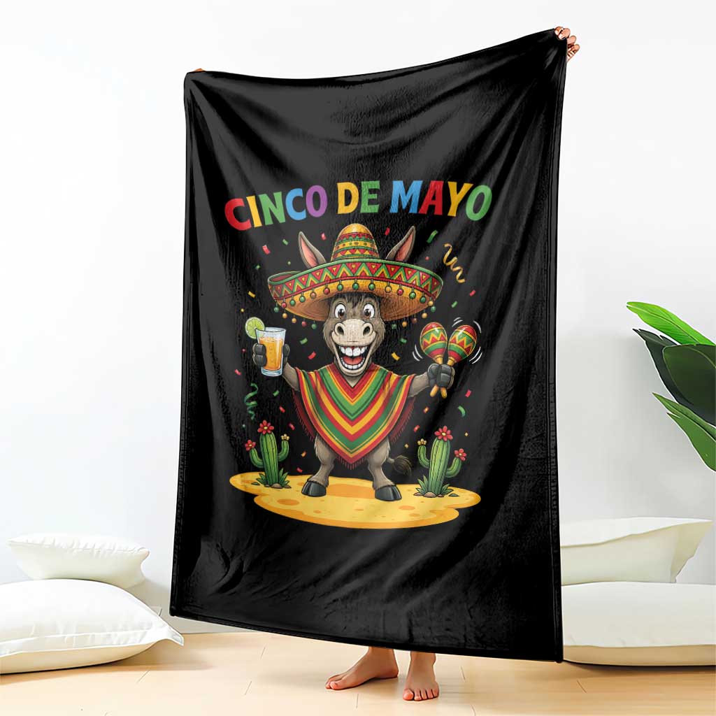 Cinco de Mayo Donkey Mexican Fiesta Throw Blanket TS14 Print Your Wear