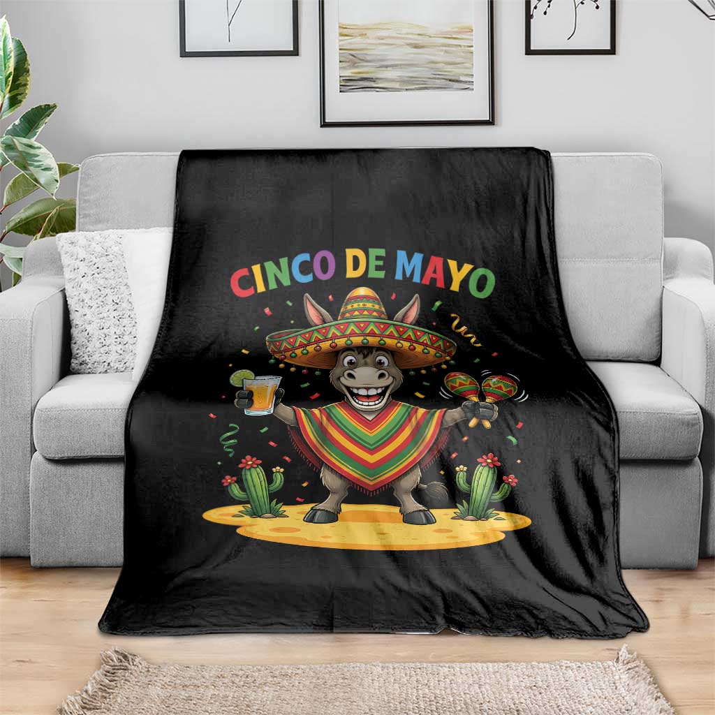 Cinco de Mayo Donkey Mexican Fiesta Throw Blanket TS14 Print Your Wear