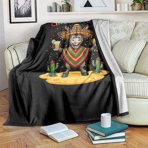 Cinco de Mayo Donkey Mexican Fiesta Throw Blanket TS14 Print Your Wear