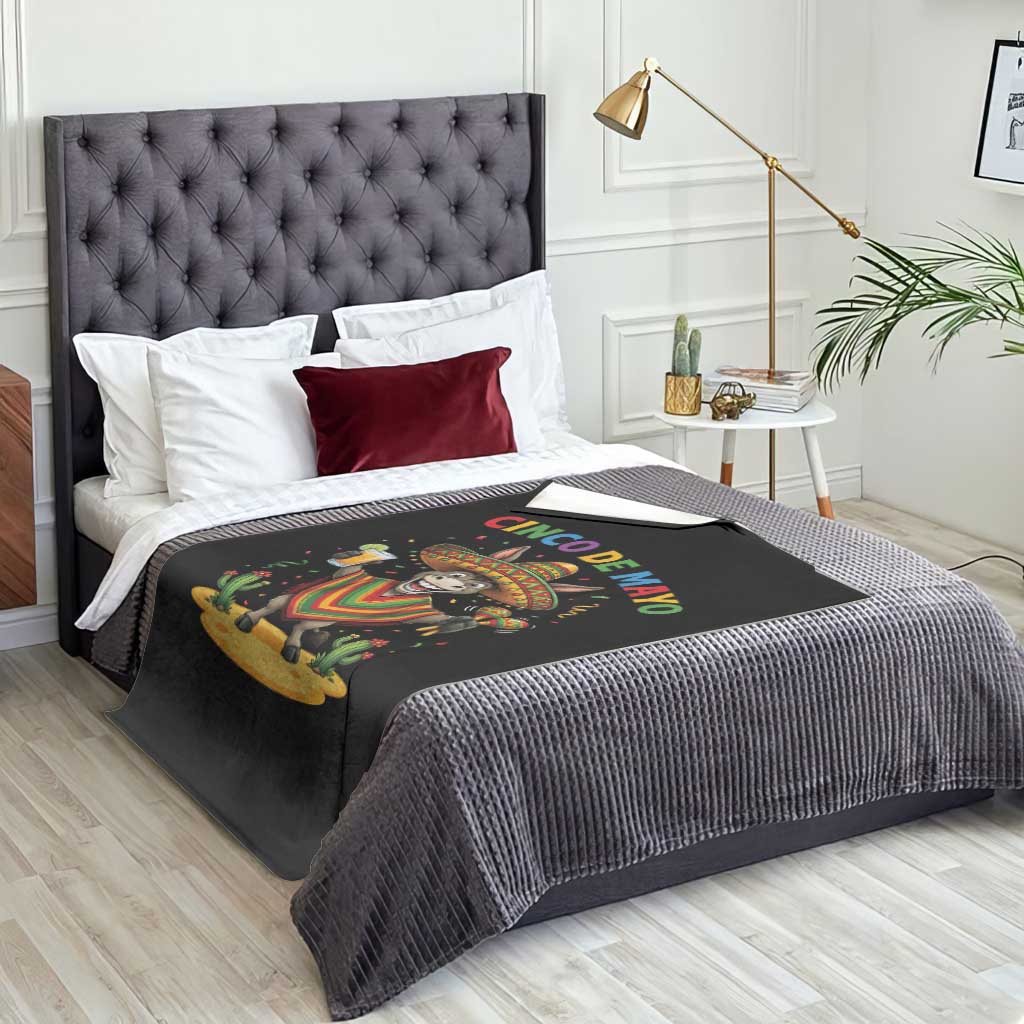 Cinco de Mayo Donkey Mexican Fiesta Throw Blanket TS14 Print Your Wear