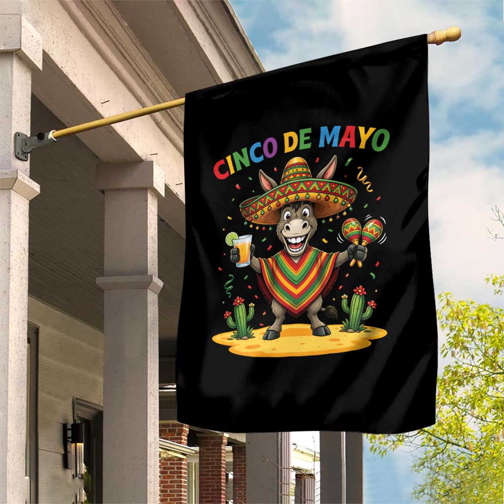 Cinco de Mayo Donkey Mexican Fiesta Garden Flag TS14 Print Your Wear