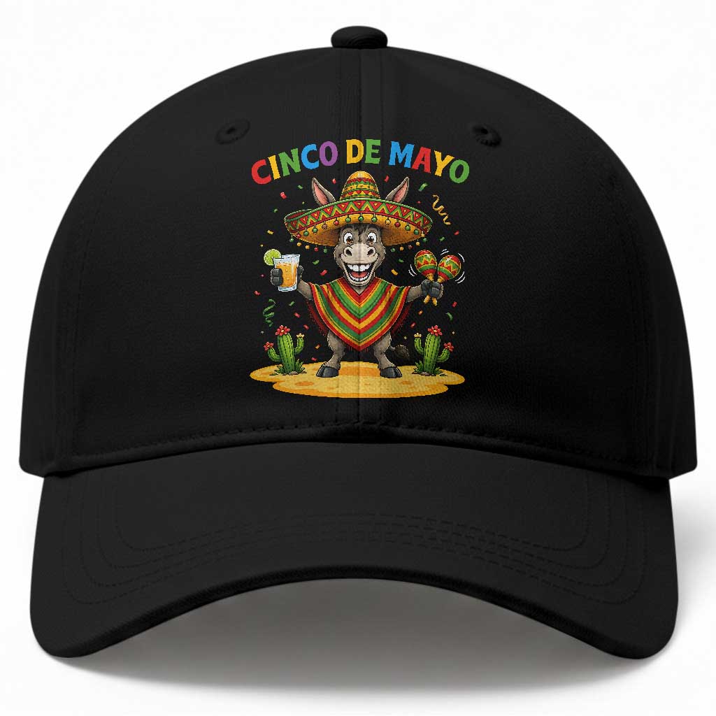 Cinco de Mayo Donkey Mexican Fiesta Baseball Cap TS14 Print Your Wear
