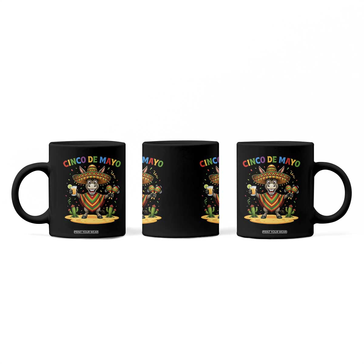 Cinco de Mayo Donkey Mexican Fiesta Coffee Mug TS14 Print Your Wear