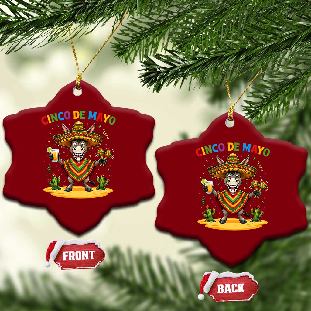 Cinco de Mayo Donkey Mexican Fiesta Ceramic Ornament TS14 Print Your Wear