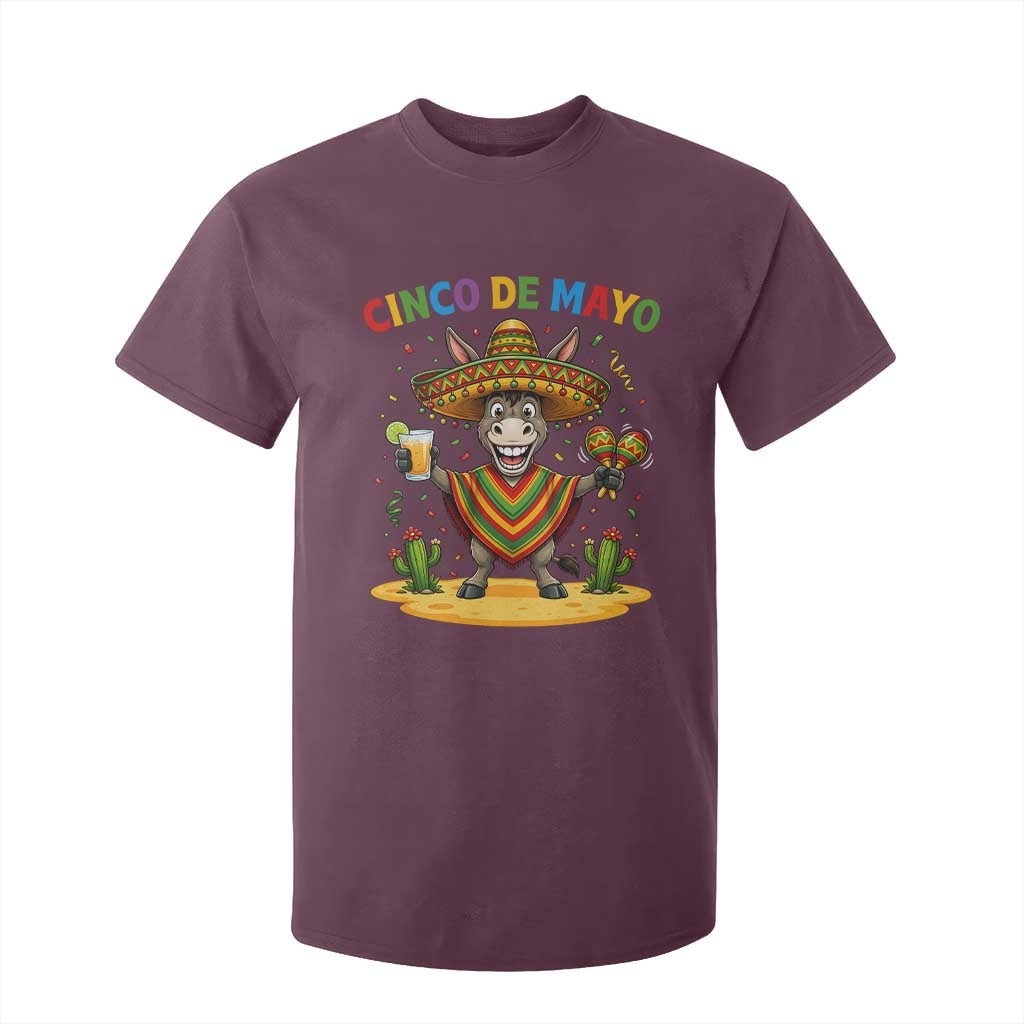 Cinco de Mayo Donkey Mexican Fiesta T Shirt For Kid TS14 Maroon Print Your Wear