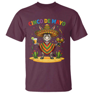 Cinco de Mayo Donkey Mexican Fiesta T Shirt TS14 Maroon Print Your Wear