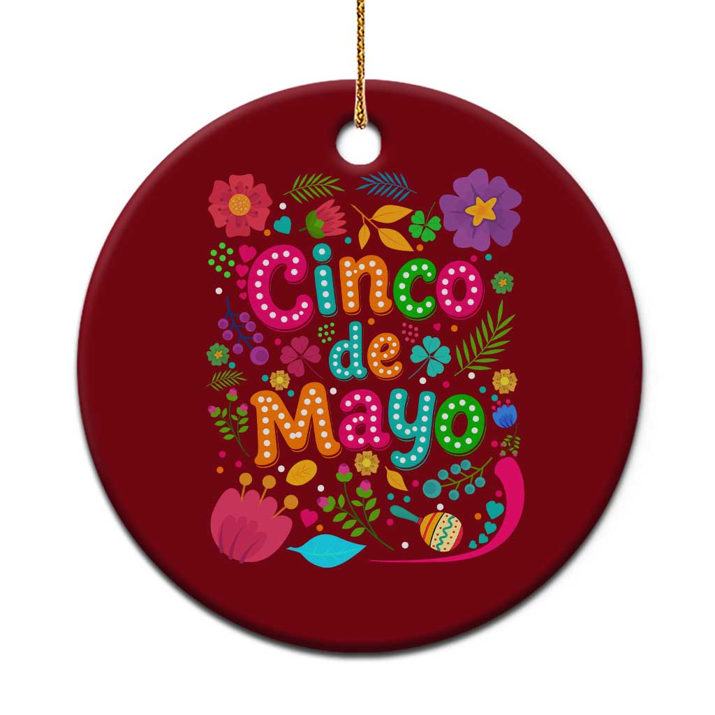 Cinco de Mayo Ceramic Ornament Funny Mexican Fiesta TS14 1pc Red Print Your Wear