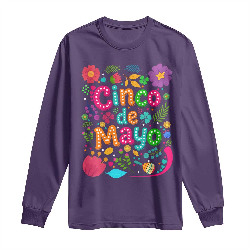 Cinco de Mayo Long Sleeve Shirt Funny Mexican Fiesta TS14 Purple Print Your Wear