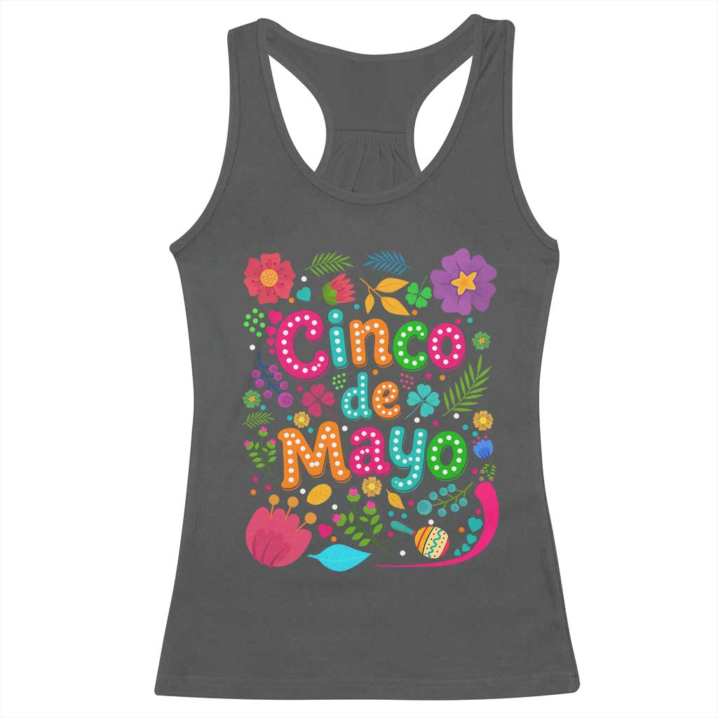 Cinco de Mayo Racerback Tank Top Funny Mexican Fiesta TS14 Dark Heather Print Your Wear