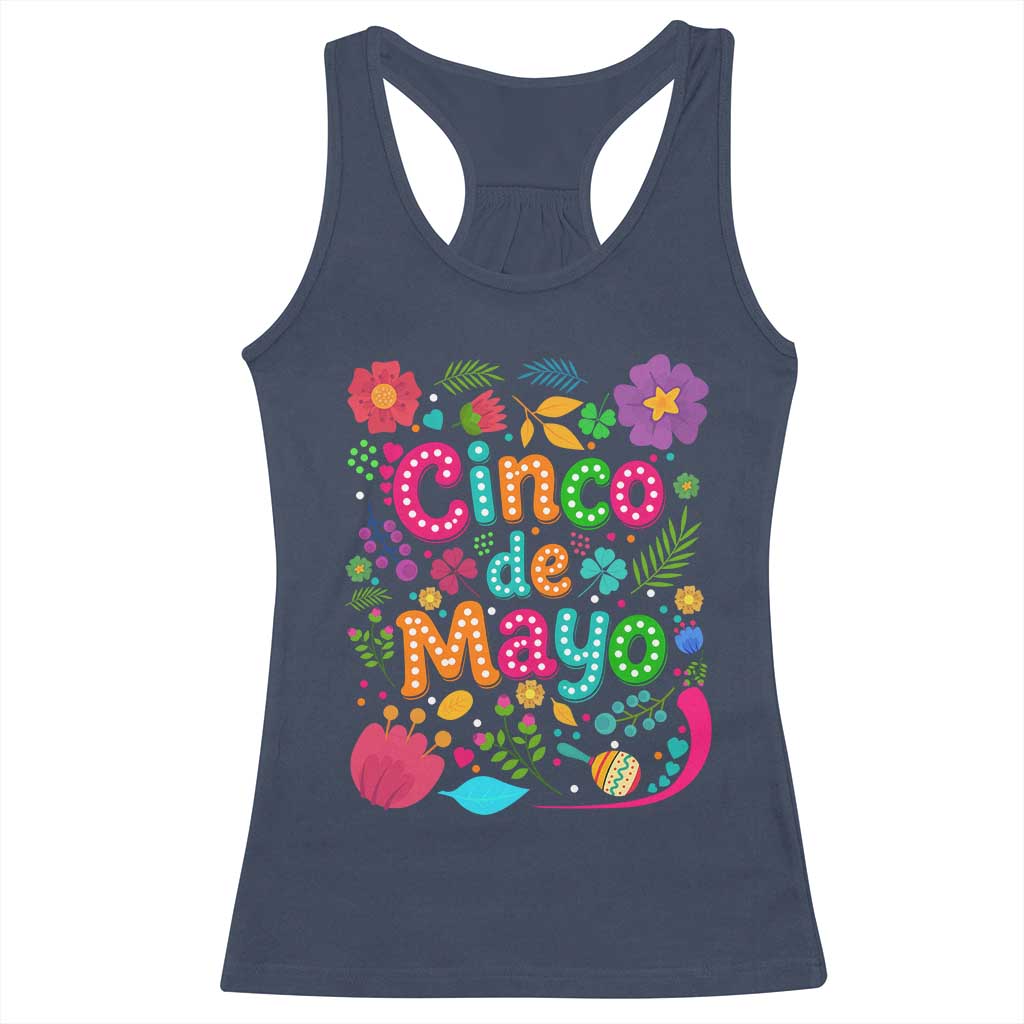Cinco de Mayo Racerback Tank Top Funny Mexican Fiesta TS14 Navy Print Your Wear
