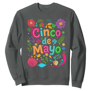 Cinco de Mayo Sweatshirt Funny Mexican Fiesta TS14 Dark Heather Print Your Wear